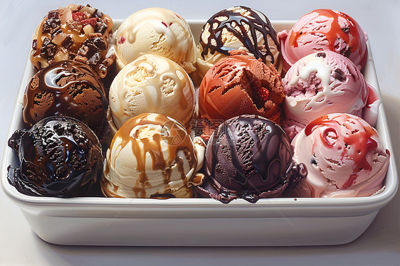 巧克力口味冰淇淋图片