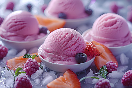 紫色的冰淇淋图片