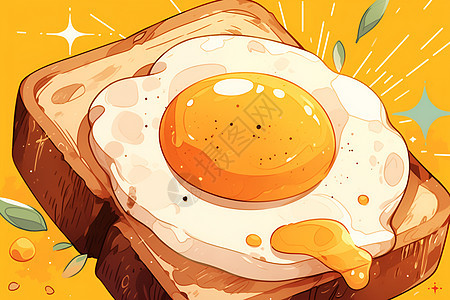 美味的鸡蛋面包图片