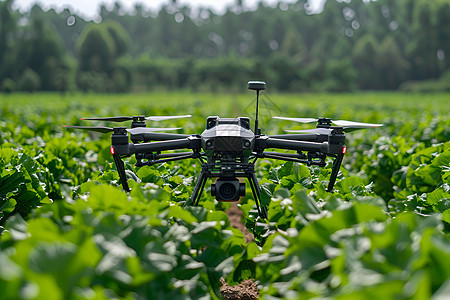 农田中的无人机图片