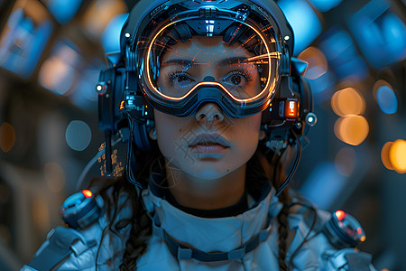 太空穿梭的女性图片