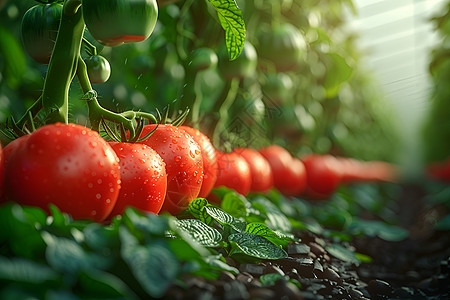 成熟的红色西红柿图片