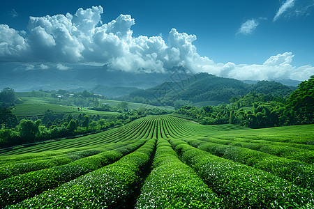 广阔的茶园图片