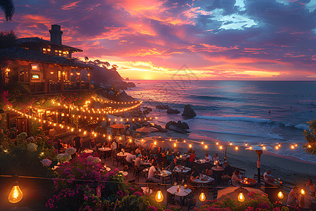 海滩餐厅图片