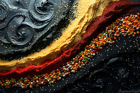 色彩斑斓的粮食艺术图片