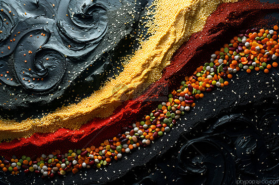 色彩斑斓的粮食艺术图片