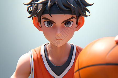 篮球少年的表情图片