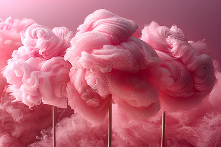 粉色的棉花糖图片