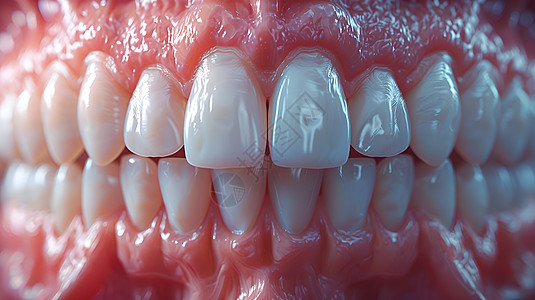 展示的牙齿模型图片
