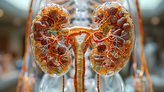 立体的肾脏模型图片