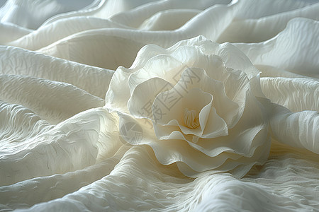 白色布上面的白花图片
