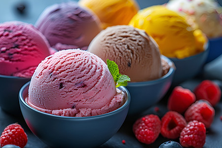 色彩缤纷的冰淇淋图片