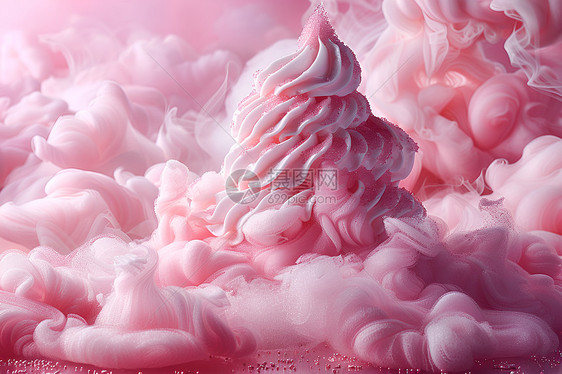 抽象粉色棉花糖图片