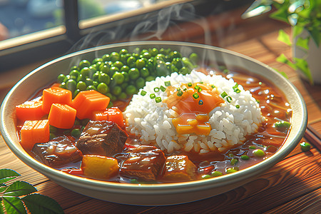 美味的日式咖喱饭图片