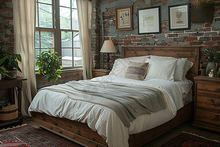 温馨木质主题卧室图片