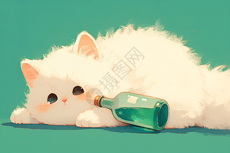 可爱的白色小猫图片
