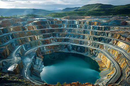 巨大的矿洞矿山巨大的高清图片