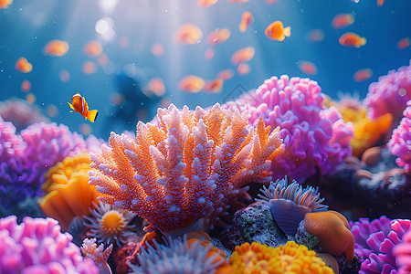 海底的珊瑚植物图片