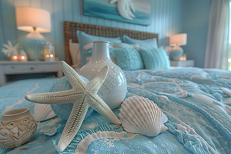 床上的海星图片