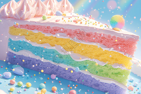 展示展板展示的可口蛋糕插画