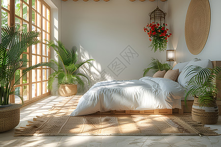 阳光里的卧室图片