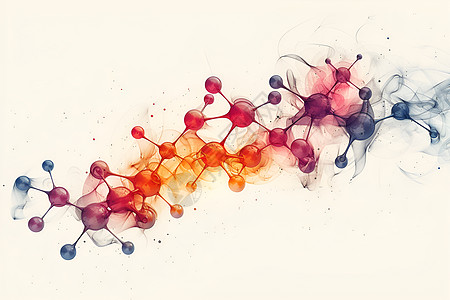 生物分子分子结构插画