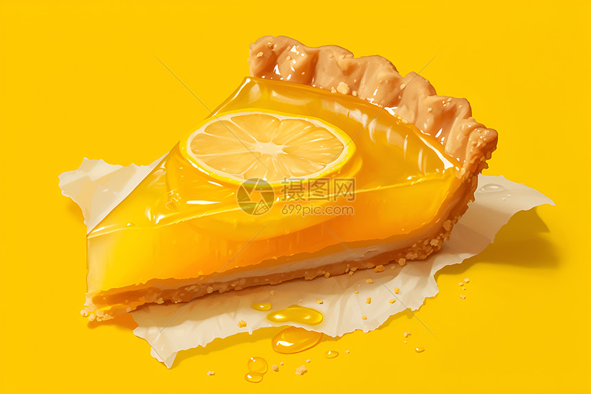 一块柠檬馅饼图片