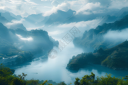 壮丽的长江三峡景色图片