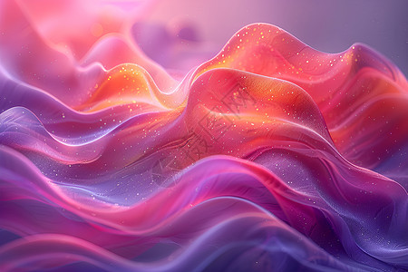 绚丽色彩的流体波浪图片