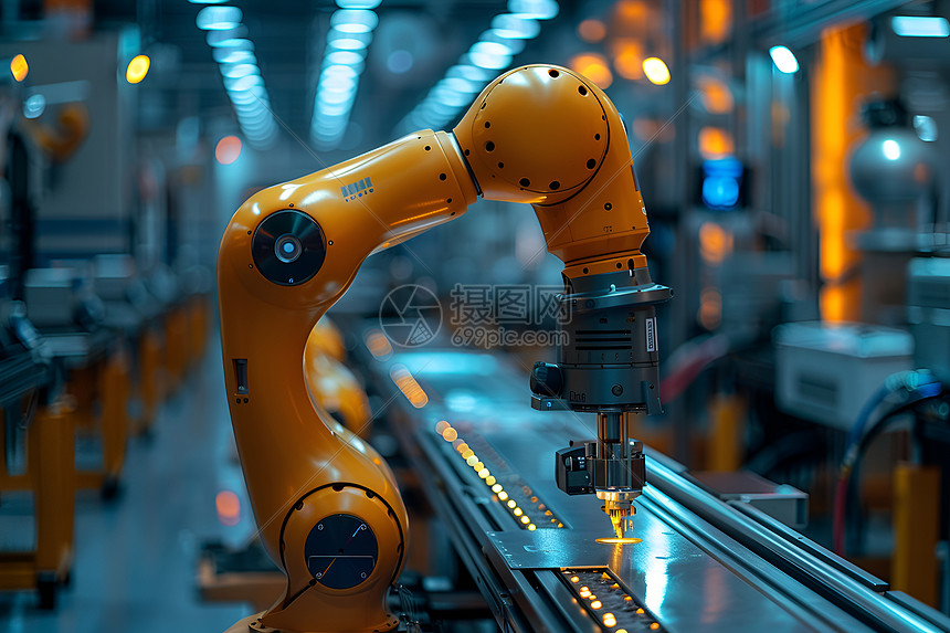 工厂自动化机器人臂图片