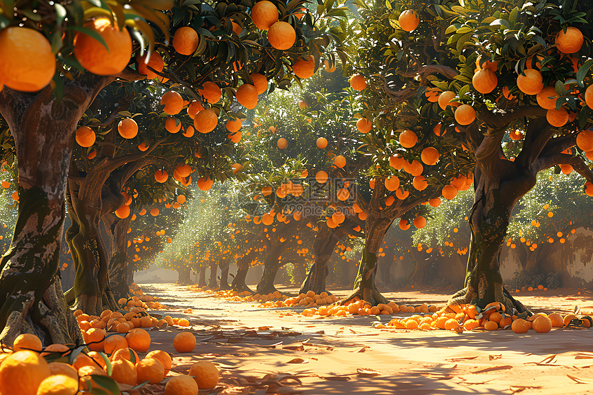 柑橘果树图片