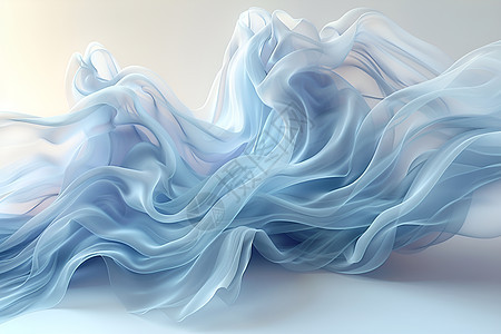 飘逸的浅蓝色丝绸背景背景图片