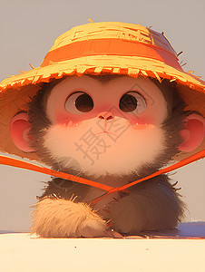 可爱的猴子插画图片