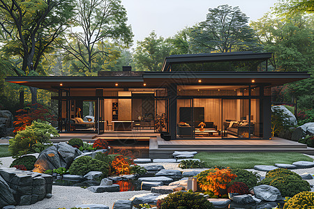 日式庭院建筑图片