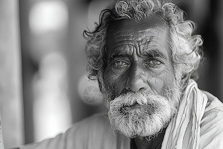 一位印度老农民图片