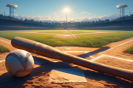 阳光下的棒球训练图片
