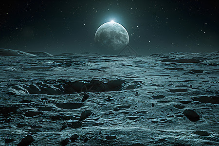 凹凸不平的月球背景图片