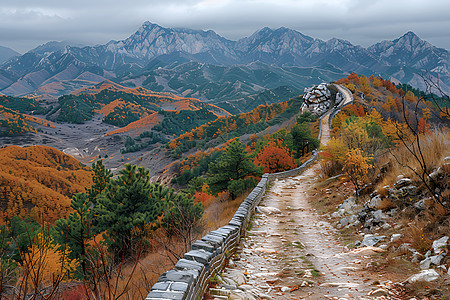 秋日长城风景图片