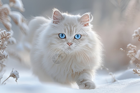白色的波斯猫图片