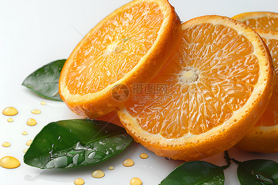 鲜甜的橙片图片