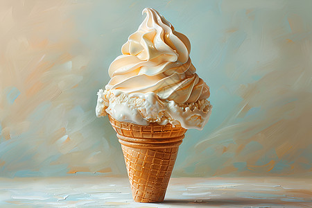 甜筒冰淇淋好吃的冰淇淋背景