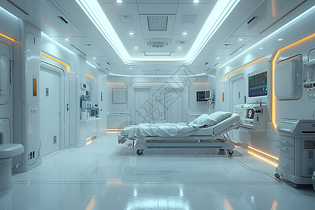 器械设备温馨宽敞的病房背景