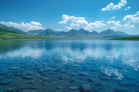 宁静湖畔背景图片