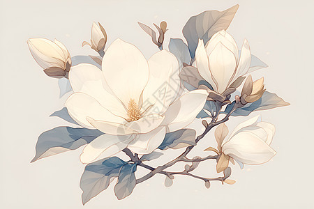白色的花卉盛开图片