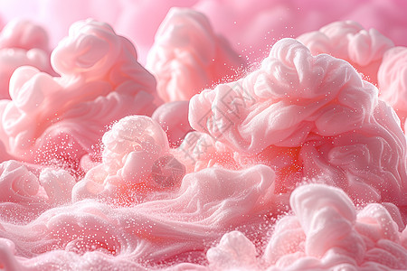 粉色棉花糖云朵图片