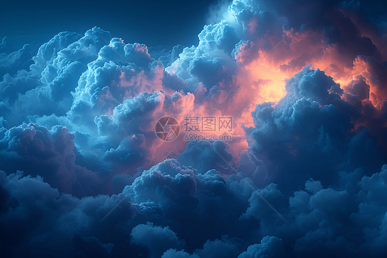 夜空中的云彩图片
