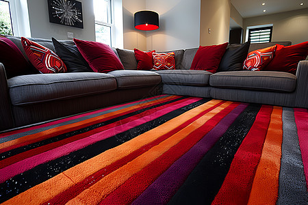 色彩斑斓的现代地毯图片