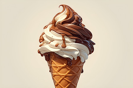 美味的巧克力冰淇淋图片