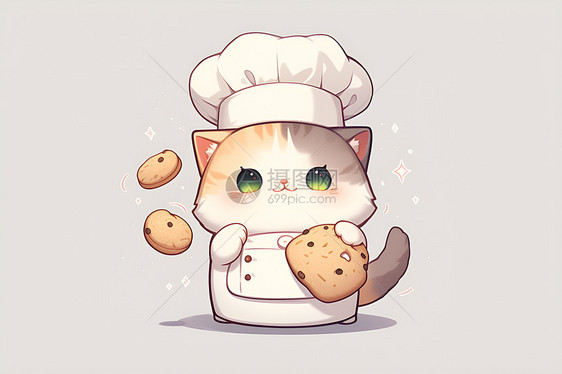 甜点大厨猫咪图片
