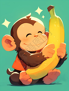快乐的猴子与香蕉图片